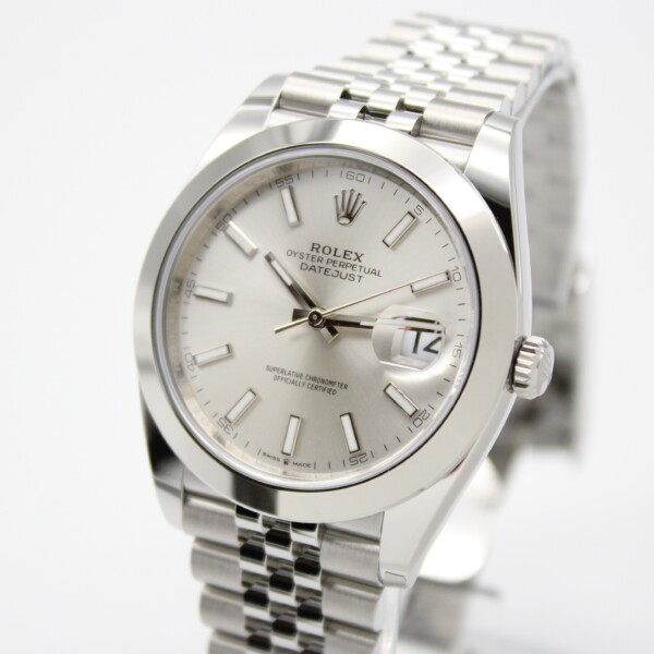 Rolex Datejust 41mm Silver Dial Smooth Bezel Jubilee Bracelet Stainless Steel 126300 - Image 2