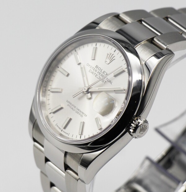Rolex Datejust 36mm Smooth Bezel Oyster Bracelet Silver Dial 126200 - Image 2