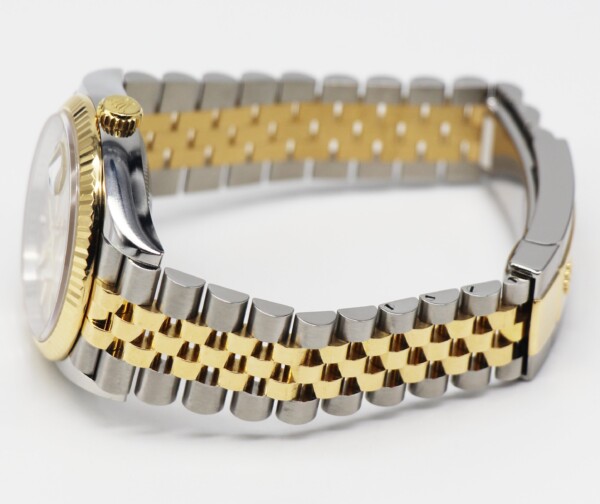 Rolex Datejust 36mm Two Tone Fluted Bezel Jubilee Bracelet Palm Motif Dial 126233 - Image 4