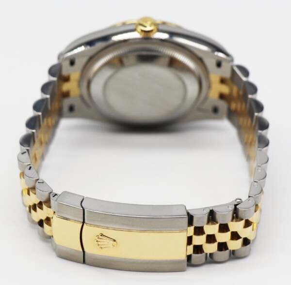 Rolex Datejust 36mm Two Tone Fluted Bezel Jubilee Bracelet Palm Motif Dial 126233 - Image 6
