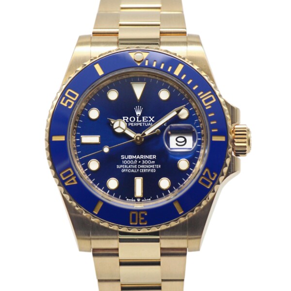 Rolex Submariner 18k Yellow Gold 41mm Blue Dial Ceramic Bezel 126618LB