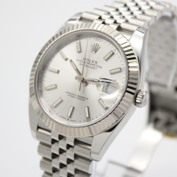Rolex Datejust 41mm Silver Dial Jubilee Bracelet Stainless Steel 126334 - Image 2