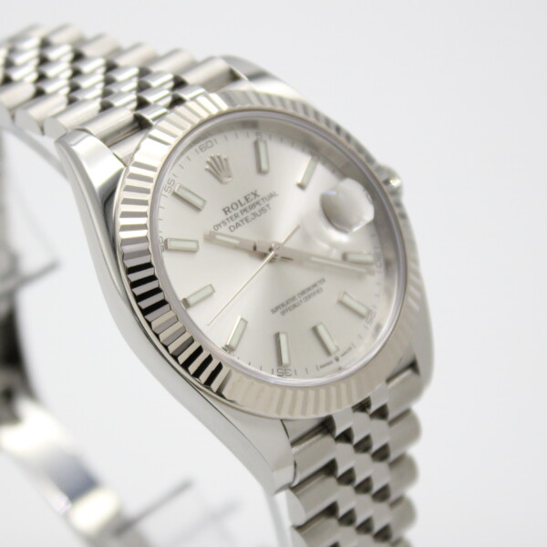 Rolex Datejust 41mm Silver Dial Jubilee Bracelet Stainless Steel 126334 - Image 3