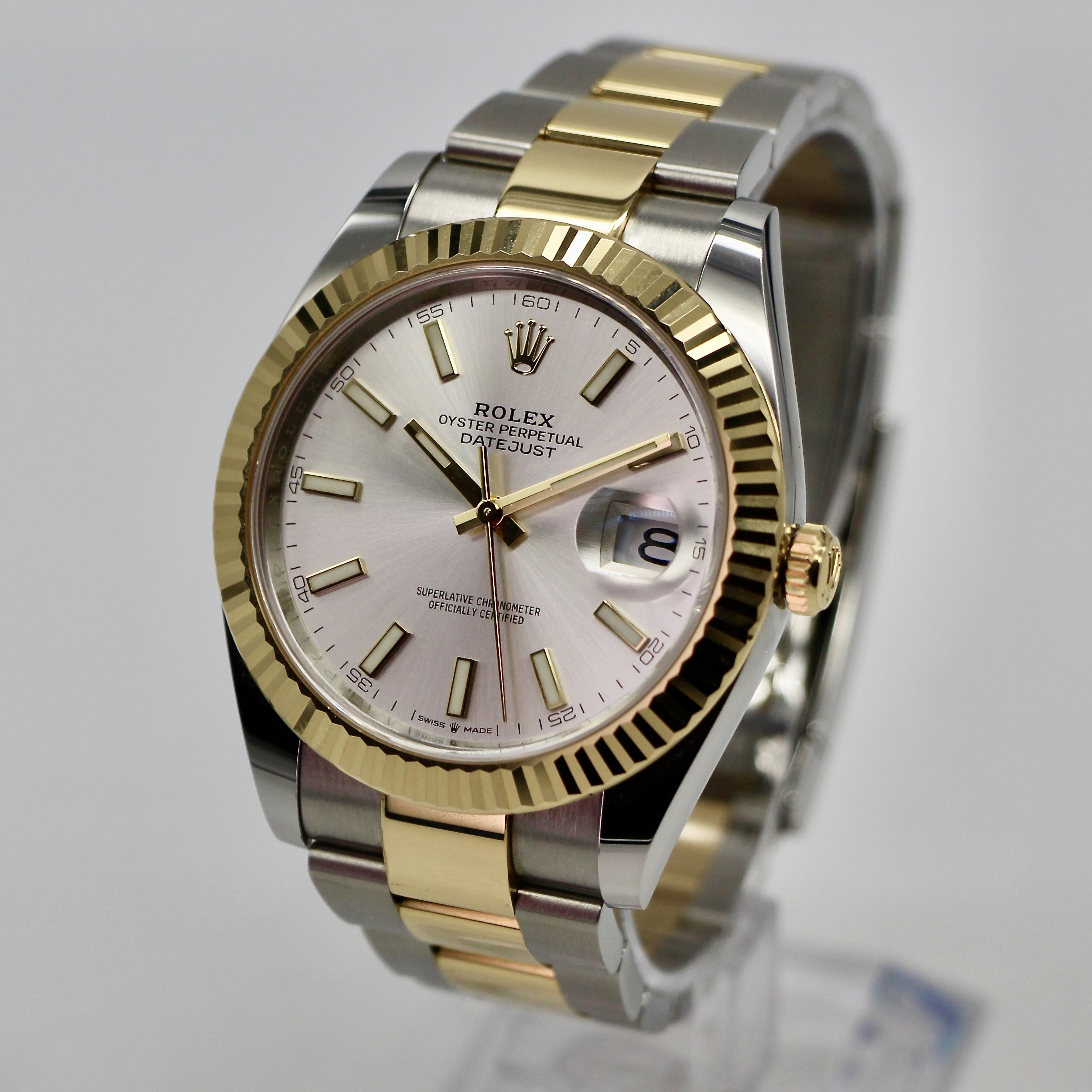 Rolex Datejust 41mm Stainless Steel Yellow Gold Fluted Bezel Oyster  Bracelet Silver Dial 126333 Luxury Watches Buy Genuine Brands Rolex  Omega