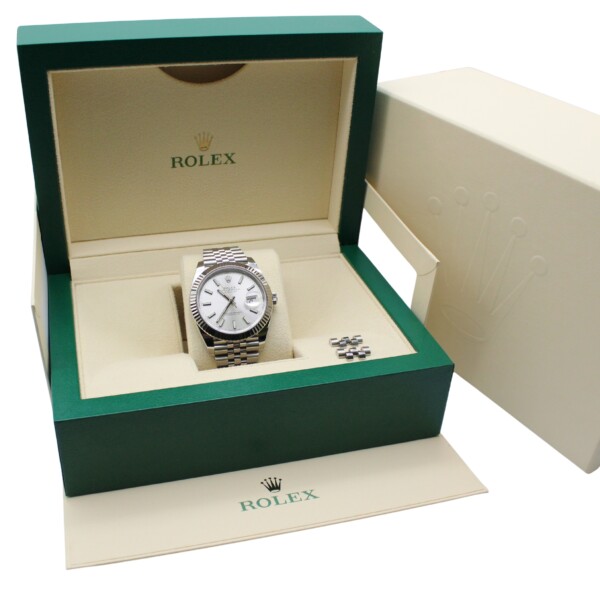 Rolex Datejust 41mm Silver Dial Jubilee Bracelet Stainless Steel 126334 - Image 7