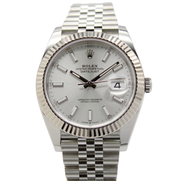 Rolex Datejust 41mm Silver Dial Jubilee Bracelet Stainless Steel 126334
