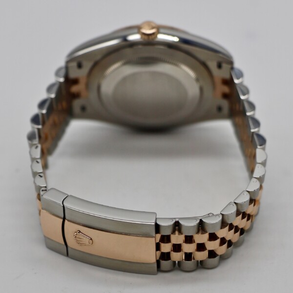 Rolex Datejust 41mm Two Tone Rose Gold Wimbledon Dial Jubilee Bracelet 126331 - Image 6