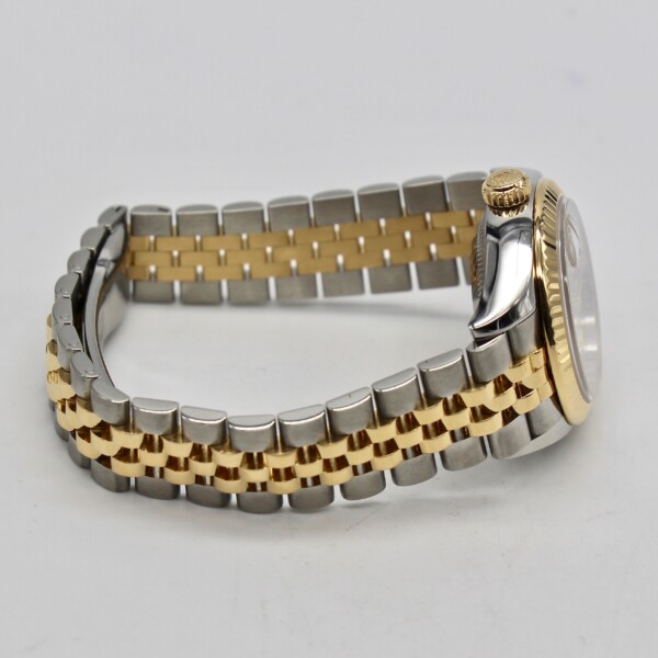 Rolex Lady Datejust 28mm Two-Tone Silver Roman Dial Jubilee Bracelet Fluted Bezel 279173 - Image 5