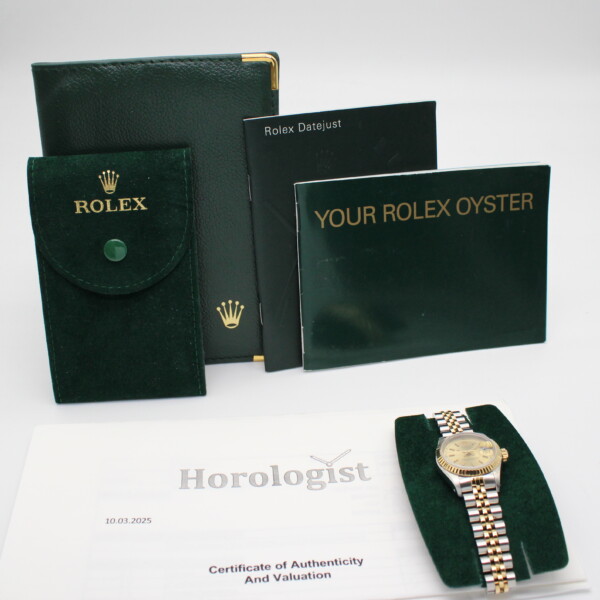 Rolex Datejust 26mm Champagne Dial 18k Yellow Gold/Stainless Steel 69173 - Image 7