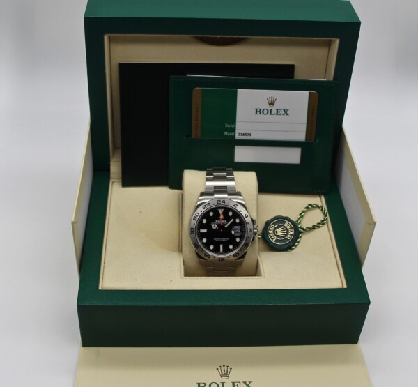 Rolex Explorer II 42mm Black Dial Stainless Steel Oyster Bracelet 216570 - Image 7