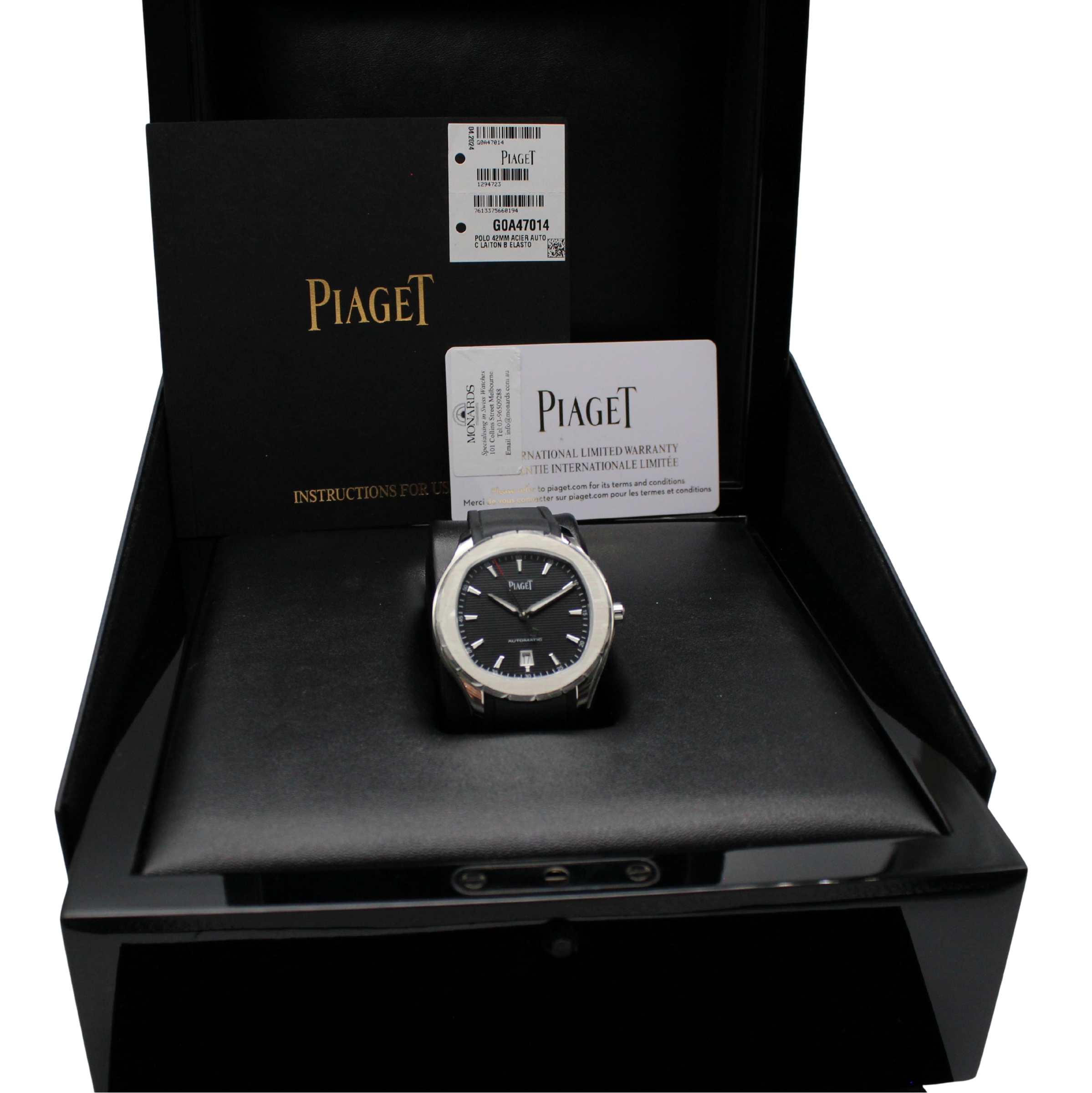 Piaget Polo Date 42mm Black Dial Stainless Steel G0A47014 - Image 5