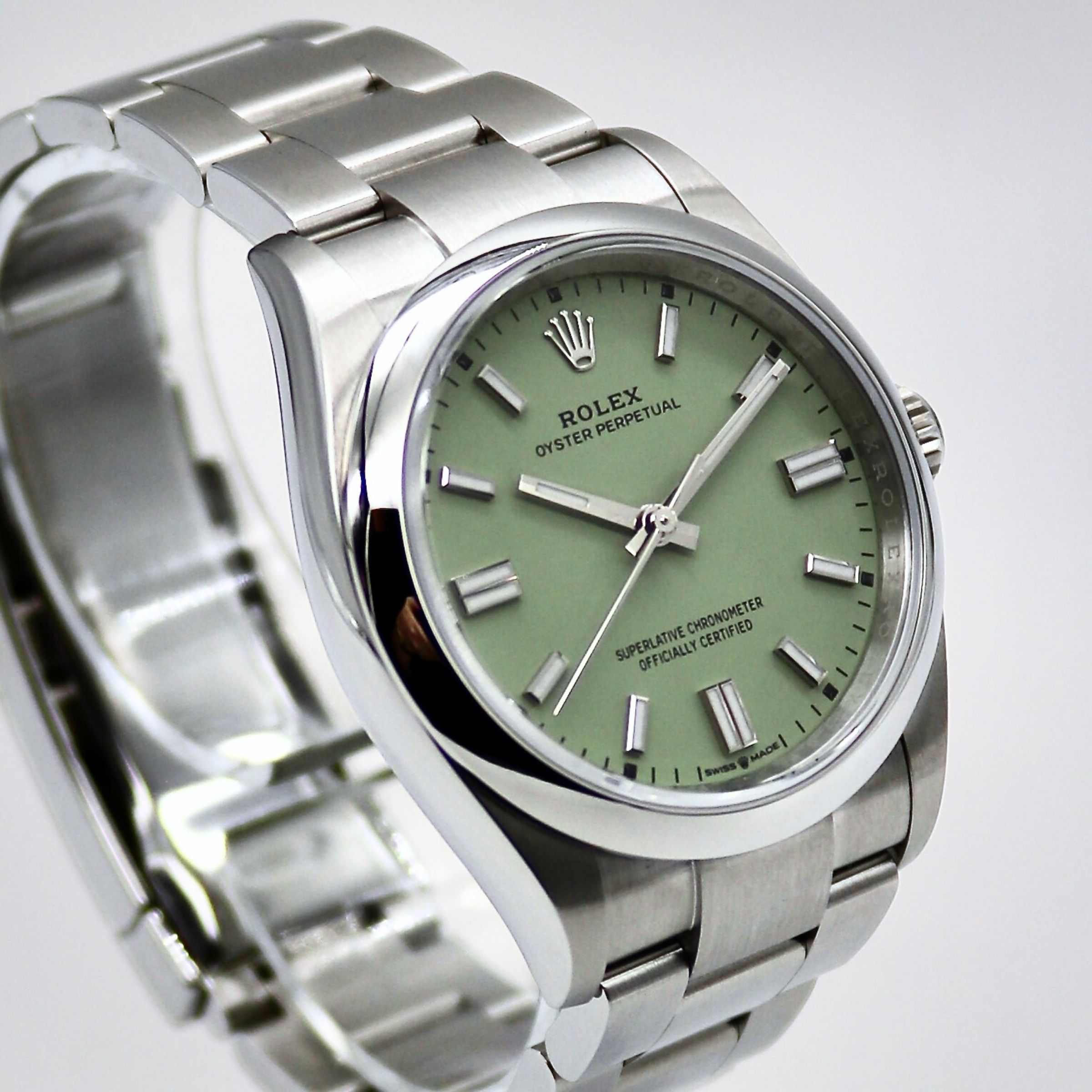 Rolex Oyster Perpetual 36mm Pistachio Dial Stainless Steel 126000 - Image 3