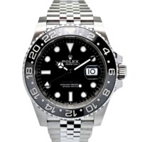 Rolex GMT-Master II 40mm Black and Grey Bezel Jubilee Bracelet Stainless Steel 126710GRNR