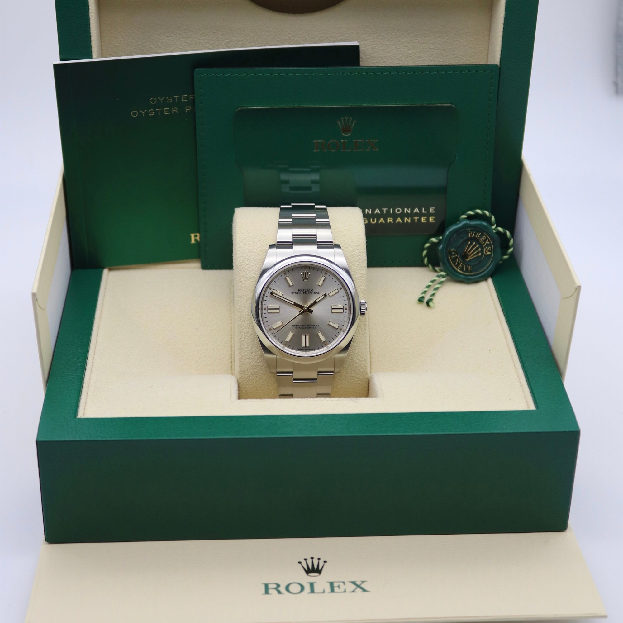 Rolex Oyster Perpetual 41mm Stainless Steel Silver Dial 124300 - Image 7