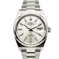 Rolex Datejust 36mm Smooth Bezel Oyster Bracelet Silver Dial 126200