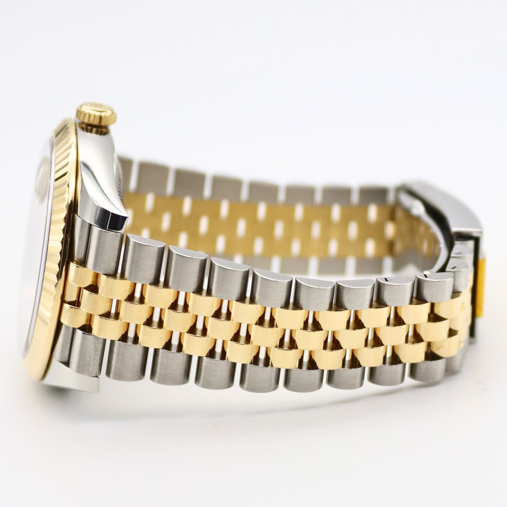 Rolex Datejust 41mm Two-Tone Silver Dial Fluted Bezel Jubilee Bracelet 126333 - Image 4
