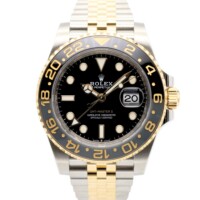 Rolex GMT-Master II 40mm Black Dial Two-Tone Yellow Gold 126713GRNR