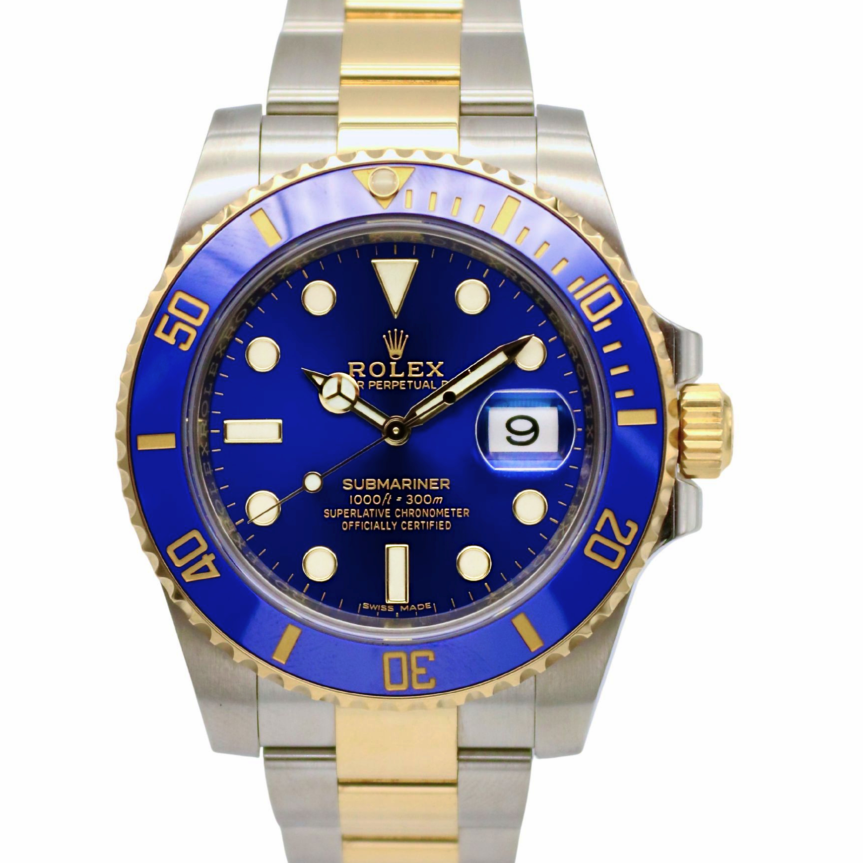 Rolex Submariner Date "Bluesy" 40mm Blue Dial 18k Yellow Gold/Stainless Steel 116613LB
