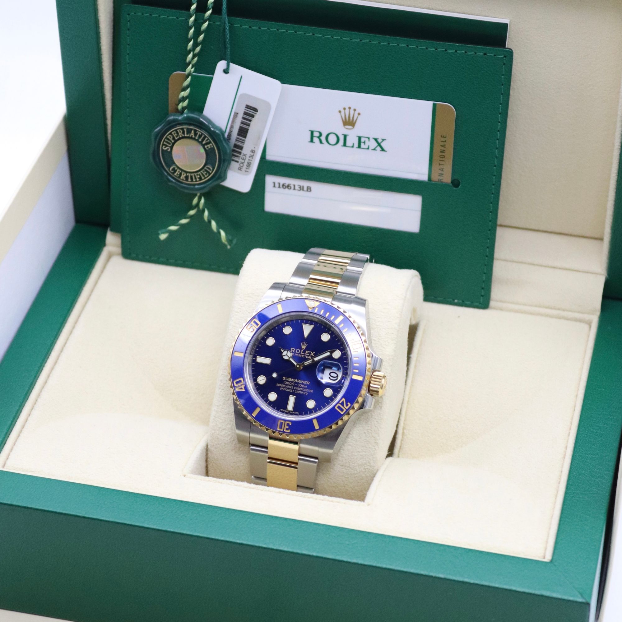 Rolex Submariner Date "Bluesy" 40mm Blue Dial 18k Yellow Gold/Stainless Steel 116613LB - Image 7