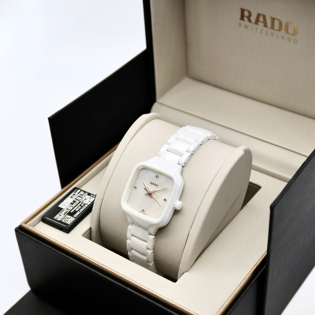 Rado True Square White Mother of Pearl Dial with 4 Diamonds29.2 mm Quartz R27072902 - Image 7
