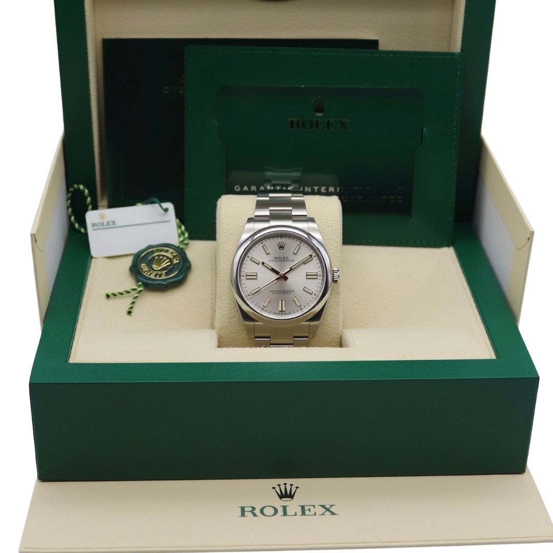 Rolex Oyster Perpetual 41mm Stainless Steel Silver Dial 124300 - Image 7
