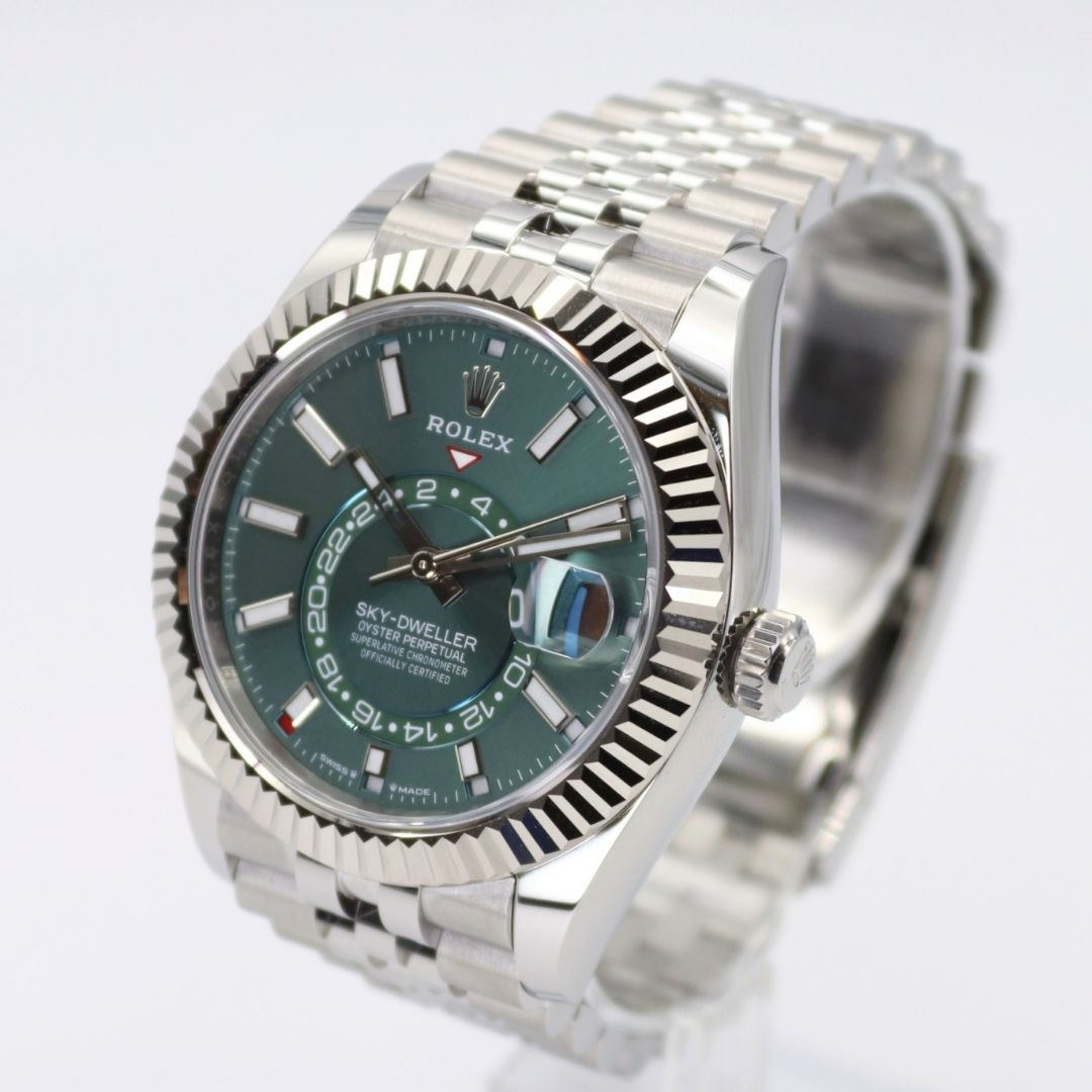 Rolex Sky-Dweller 42mm Mint Green Dial Jubilee Bracelet Stainless Steel 336934 - Image 2