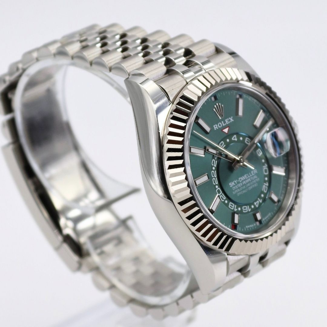 Rolex Sky-Dweller 42mm Mint Green Dial Jubilee Bracelet Stainless Steel 336934 - Image 3