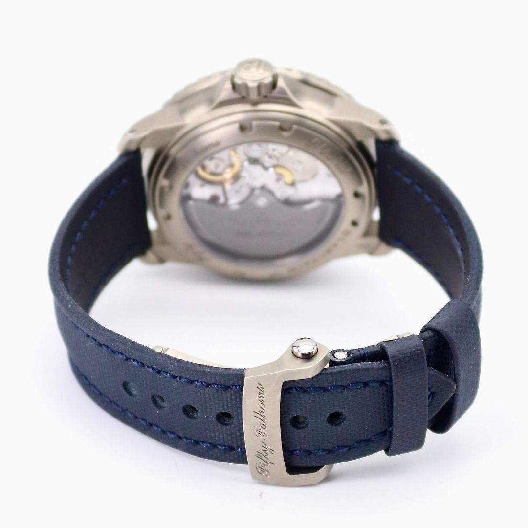 Blancpain Fifty Fathoms Automatique Blue Dial 45mm Titanium Case Blue Sail Canvas Strap 5015 12B40 O52B - Image 5