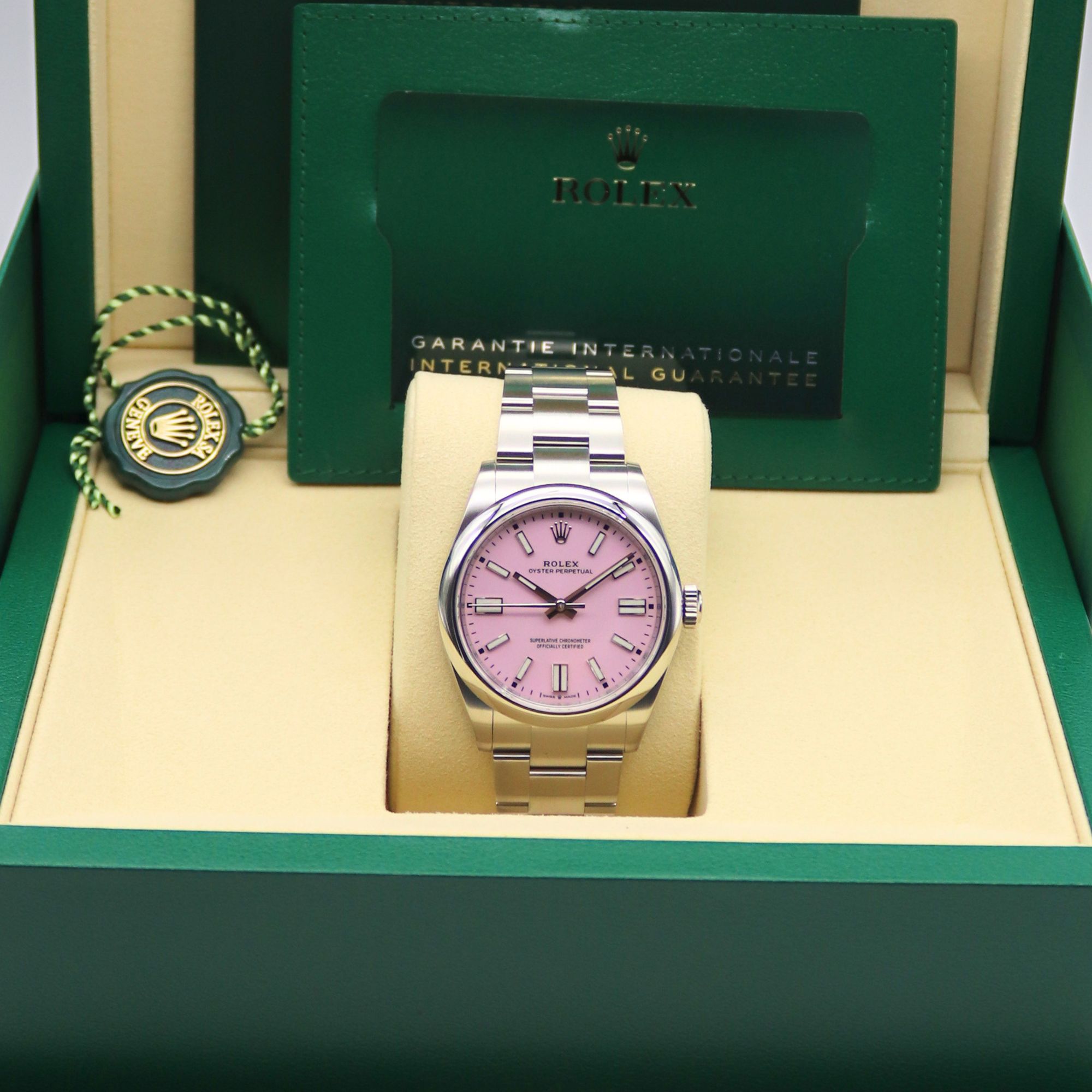 Rolex Oyster Perpetual 41mm Candy Pink Dial Stainless Steel 134300 - Image 7