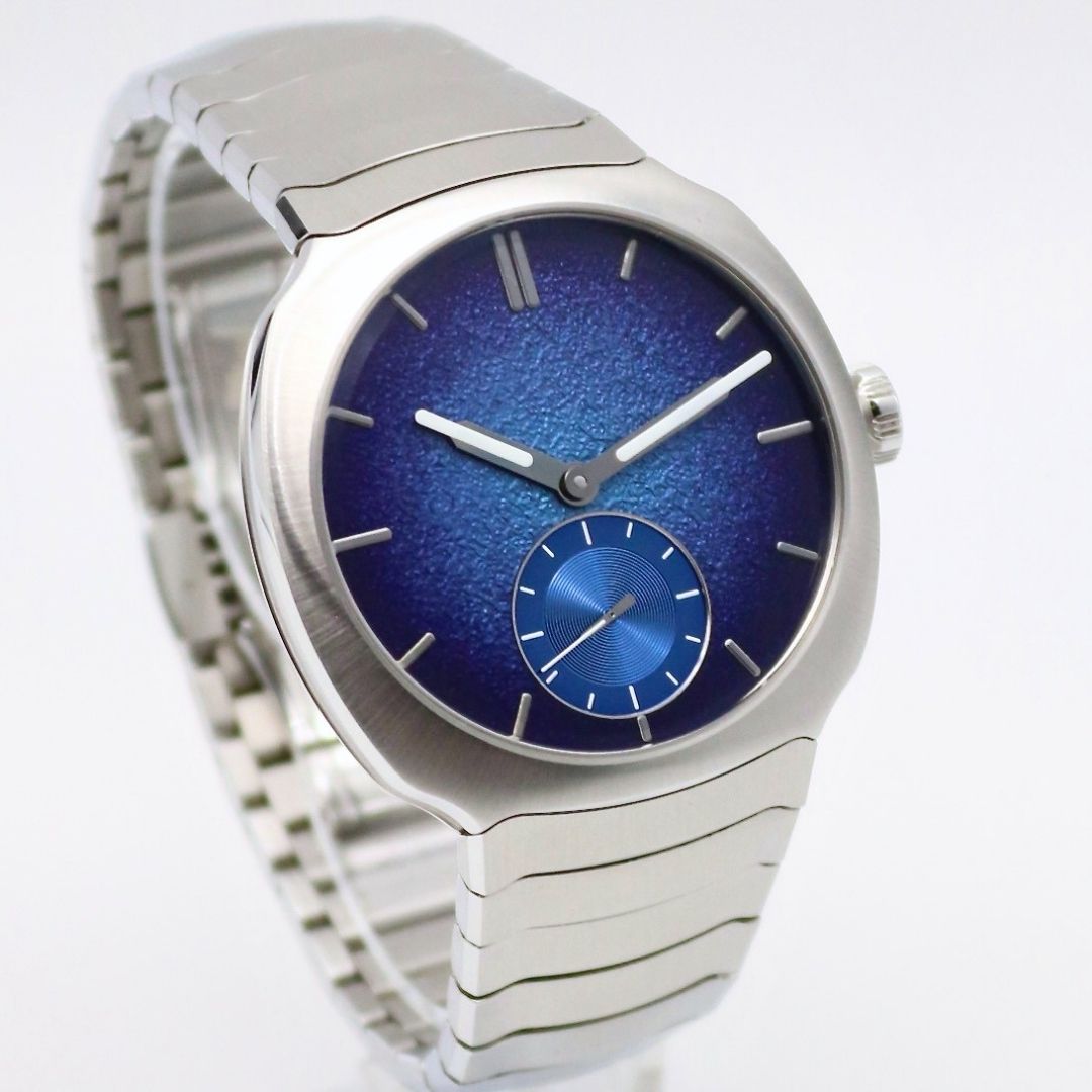 H.Moser & Cie Streamliner Small Seconds Aqua Blue fumé Grand Feu Enamel Dial 39mm 6500-1200 - Image 3