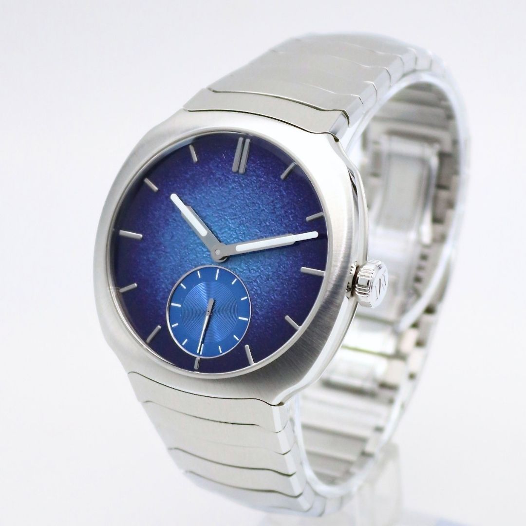 H.Moser & Cie Streamliner Small Seconds Aqua Blue fumé Grand Feu Enamel Dial 39mm 6500-1200 - Image 2
