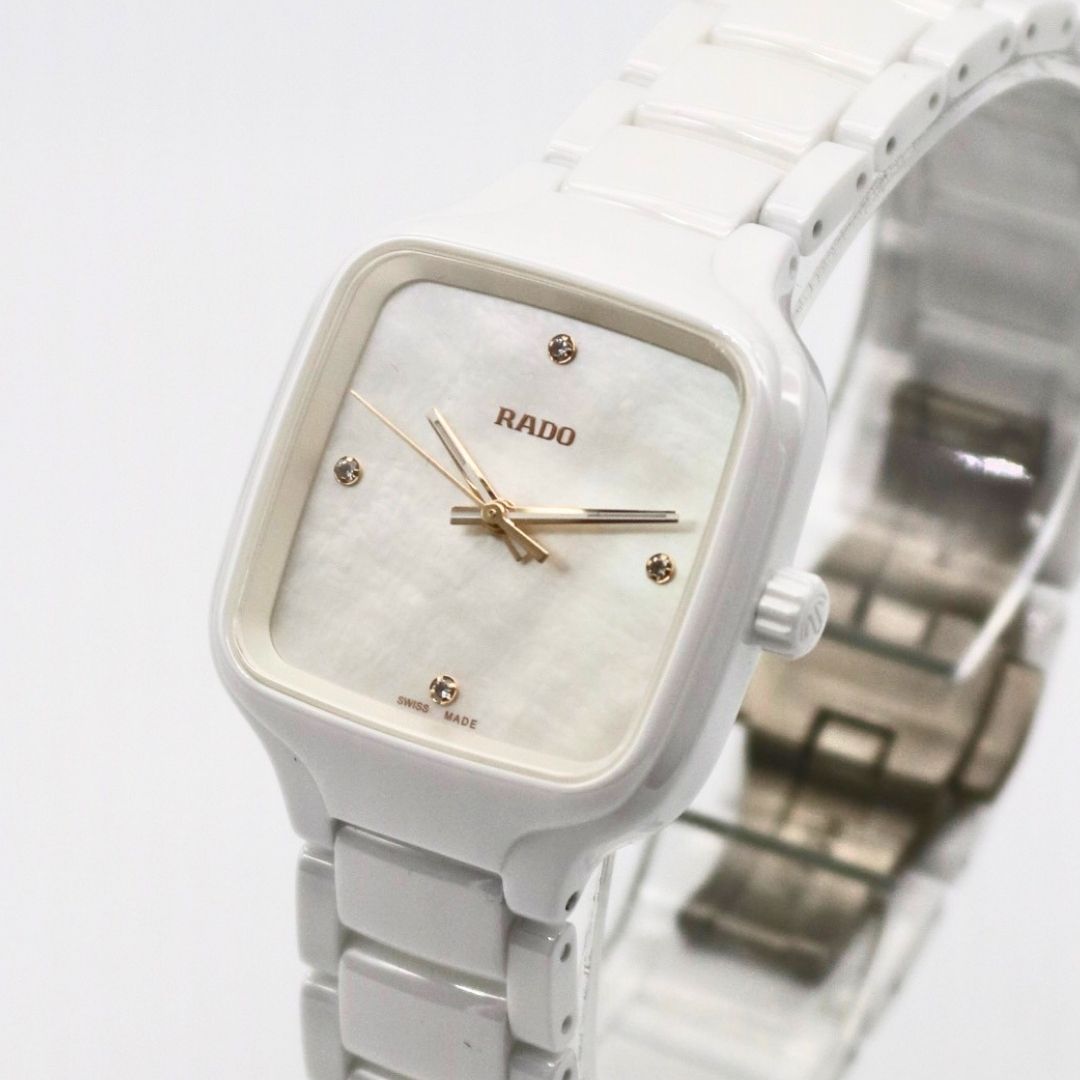 Rado True Square White Mother of Pearl Dial with 4 Diamonds29.2 mm Quartz R27072902 - Image 2