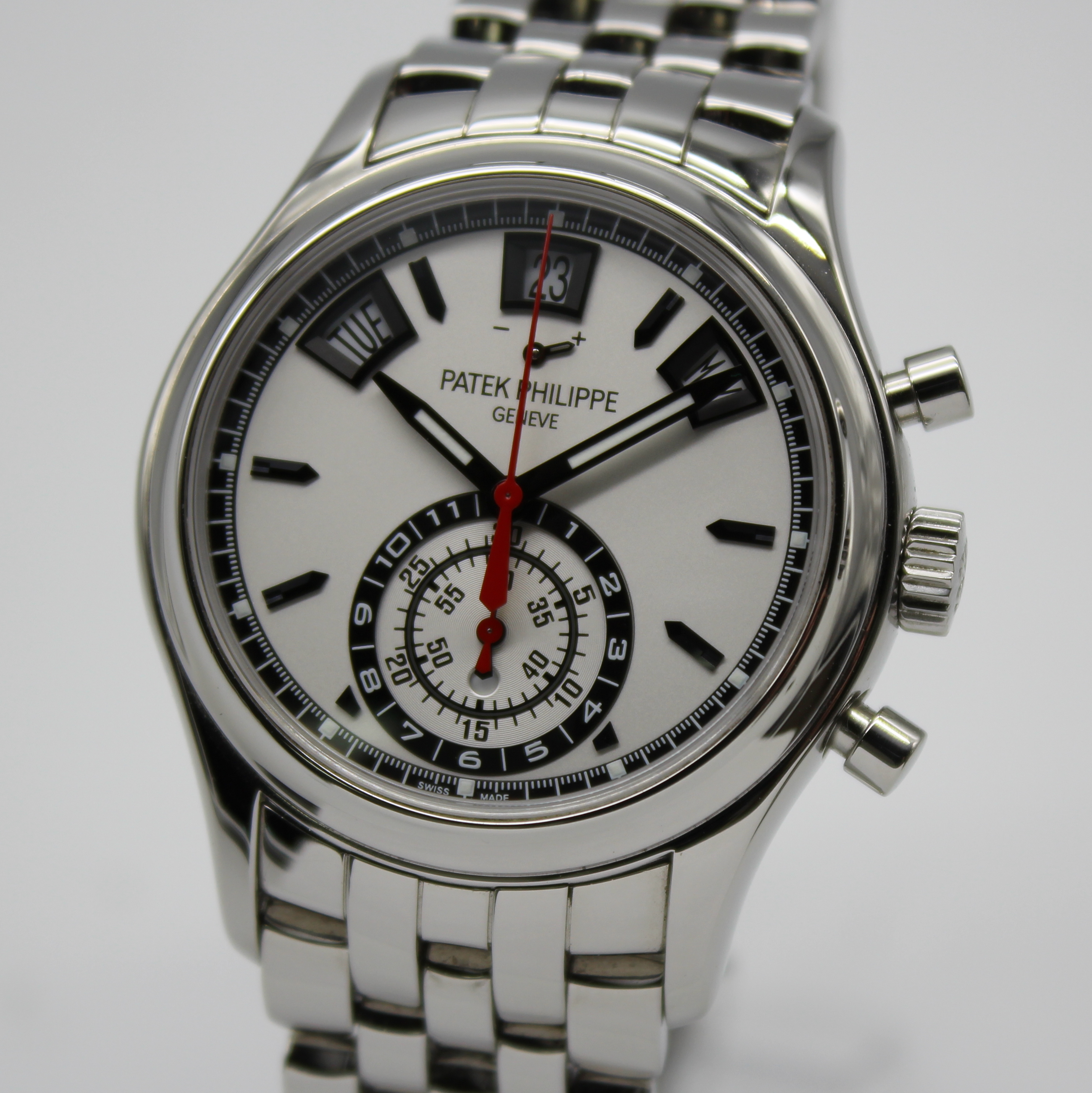 Patek Philippe Annual Calendar Chronograph 40.5mm White Dial Stainless Steel 5960/1A-001 - Image 2