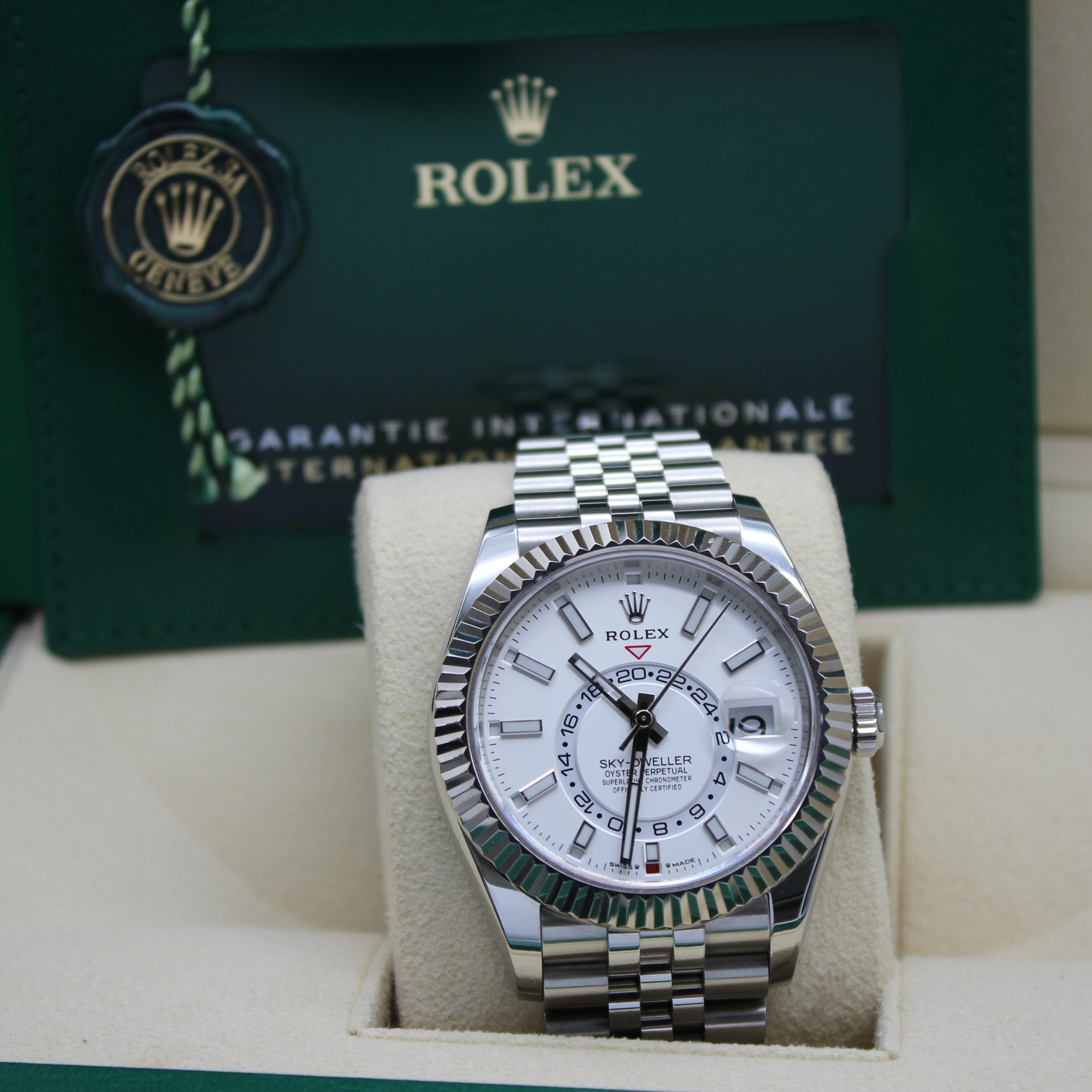 Rolex Sky-Dweller 42mm White Dial Stainless Steel Jubilee Bracelet 336934 - Image 7
