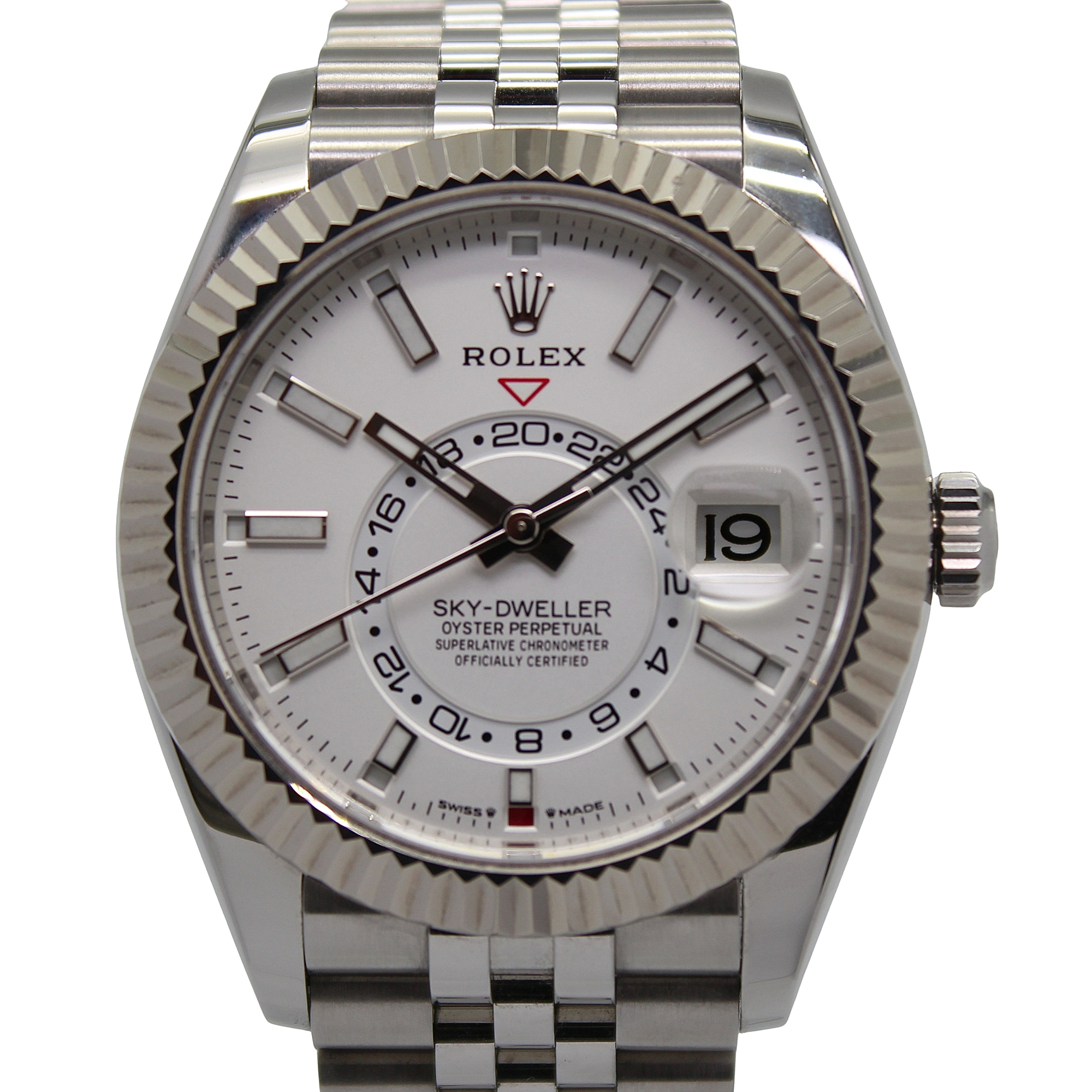 Rolex Sky-Dweller 42mm White Dial Stainless Steel Jubilee Bracelet 336934