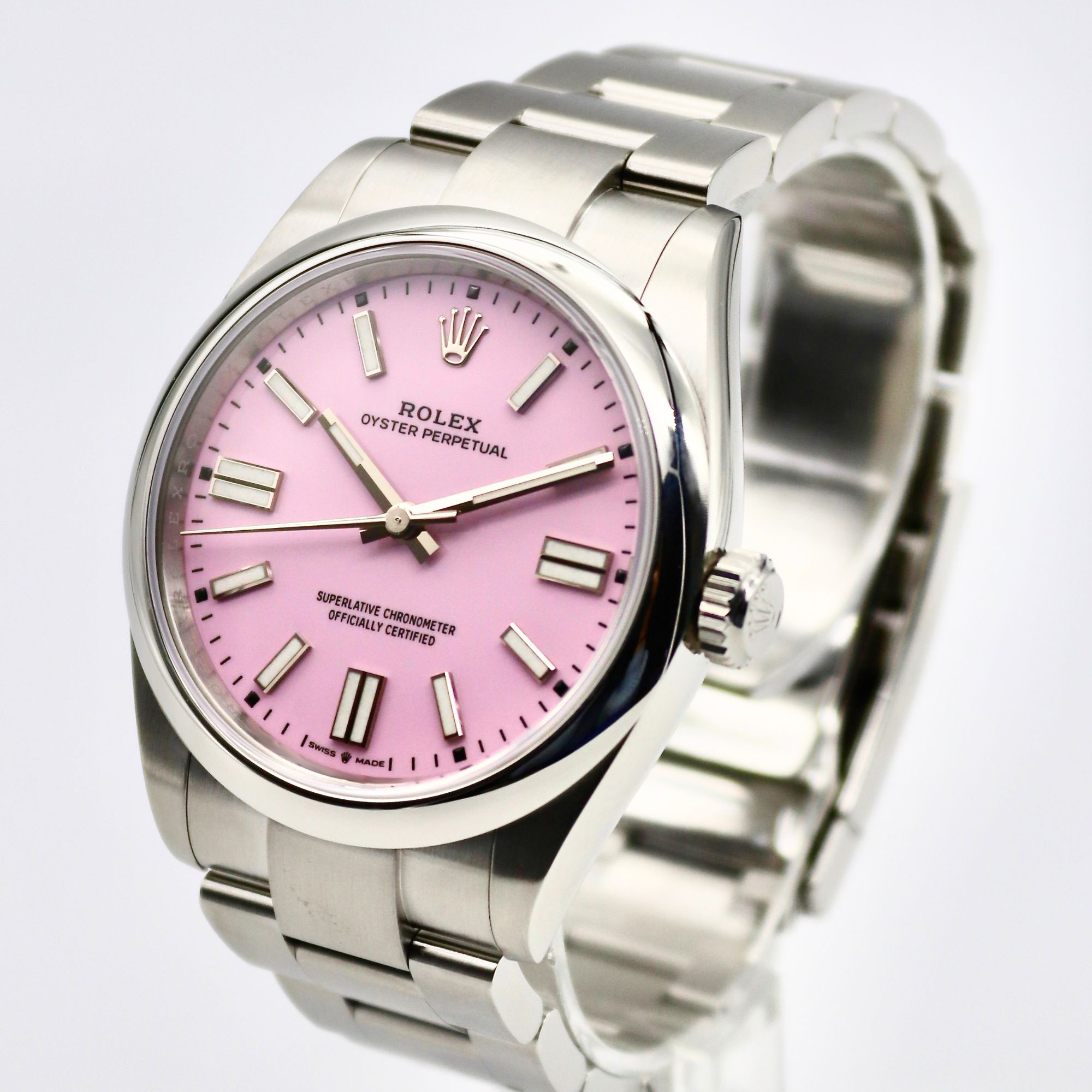 Rolex Oyster Perpetual 41mm Candy Pink Dial Stainless Steel 134300 - Image 2