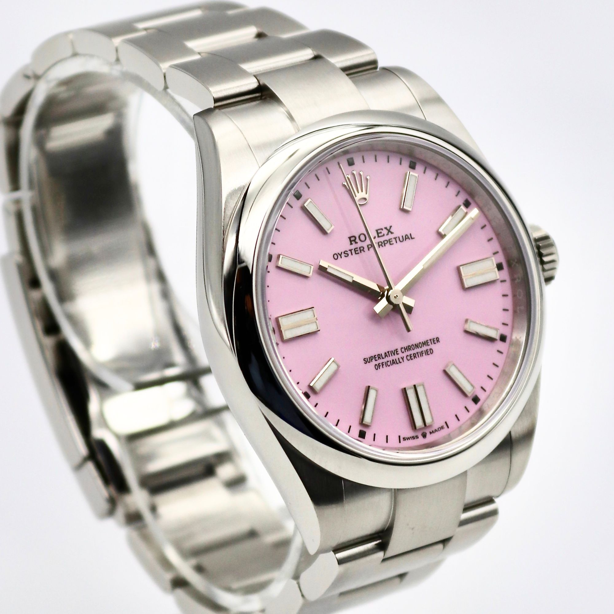 Rolex Oyster Perpetual 41mm Candy Pink Dial Stainless Steel 134300 - Image 3