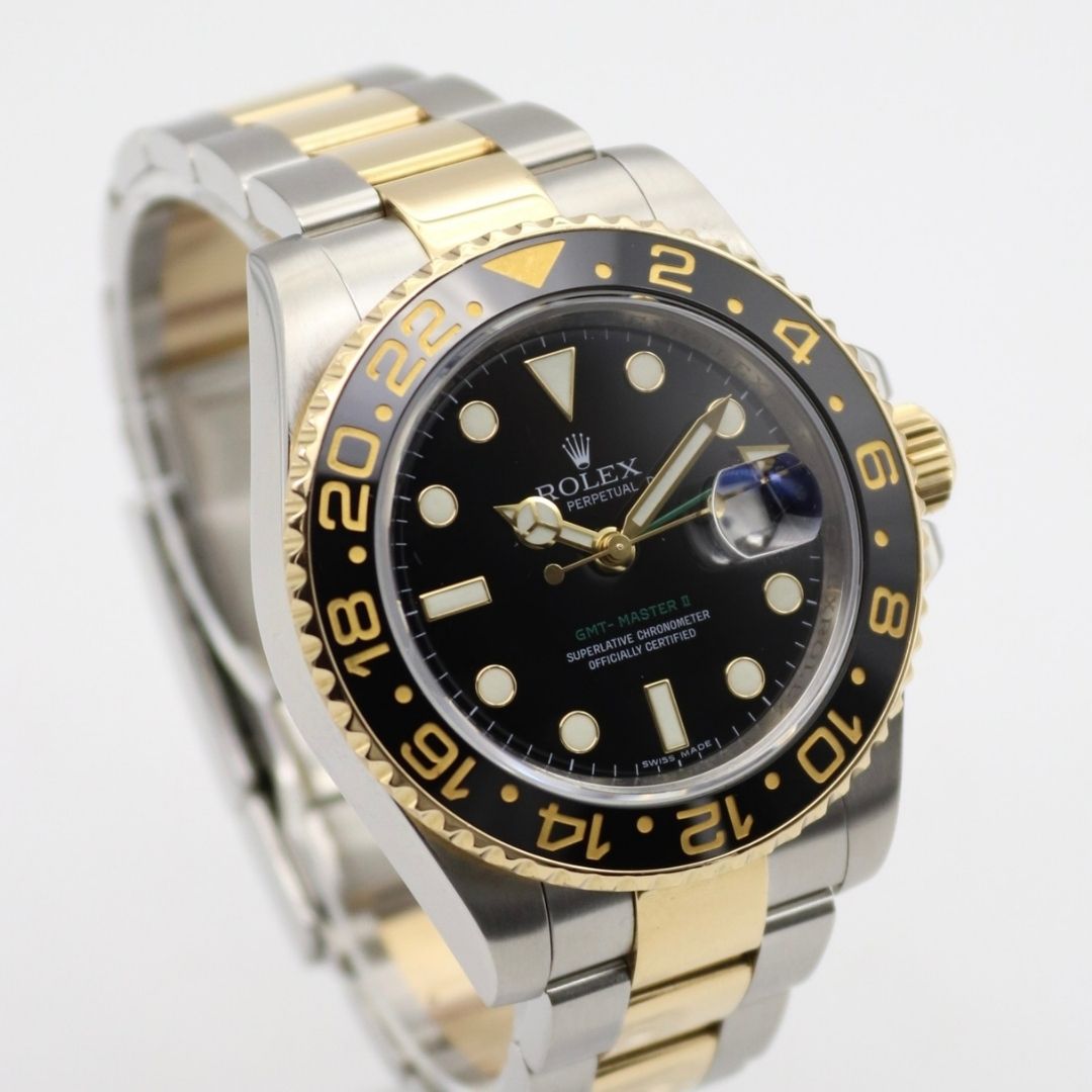 Rolex GMT-Master II 40mm Black Dial 18k two tone Yellow Gold/Stainless Steel 116713LN - Image 3