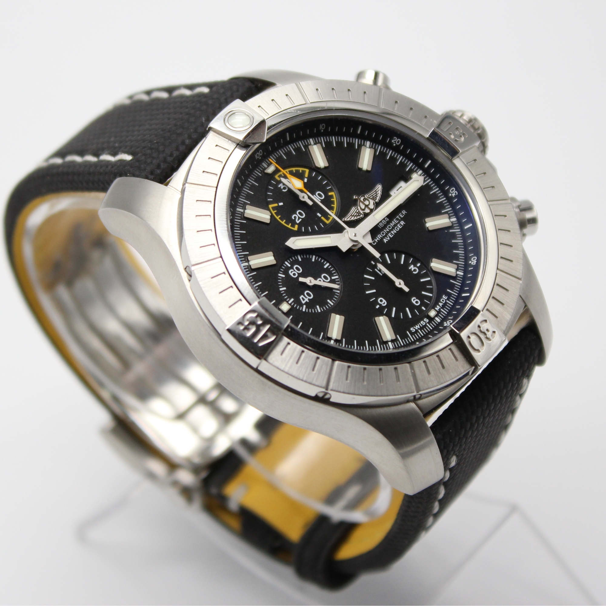 Breitling Avenger Chronograph Black Dial 45mm Stainless Steel A13317 - Image 3