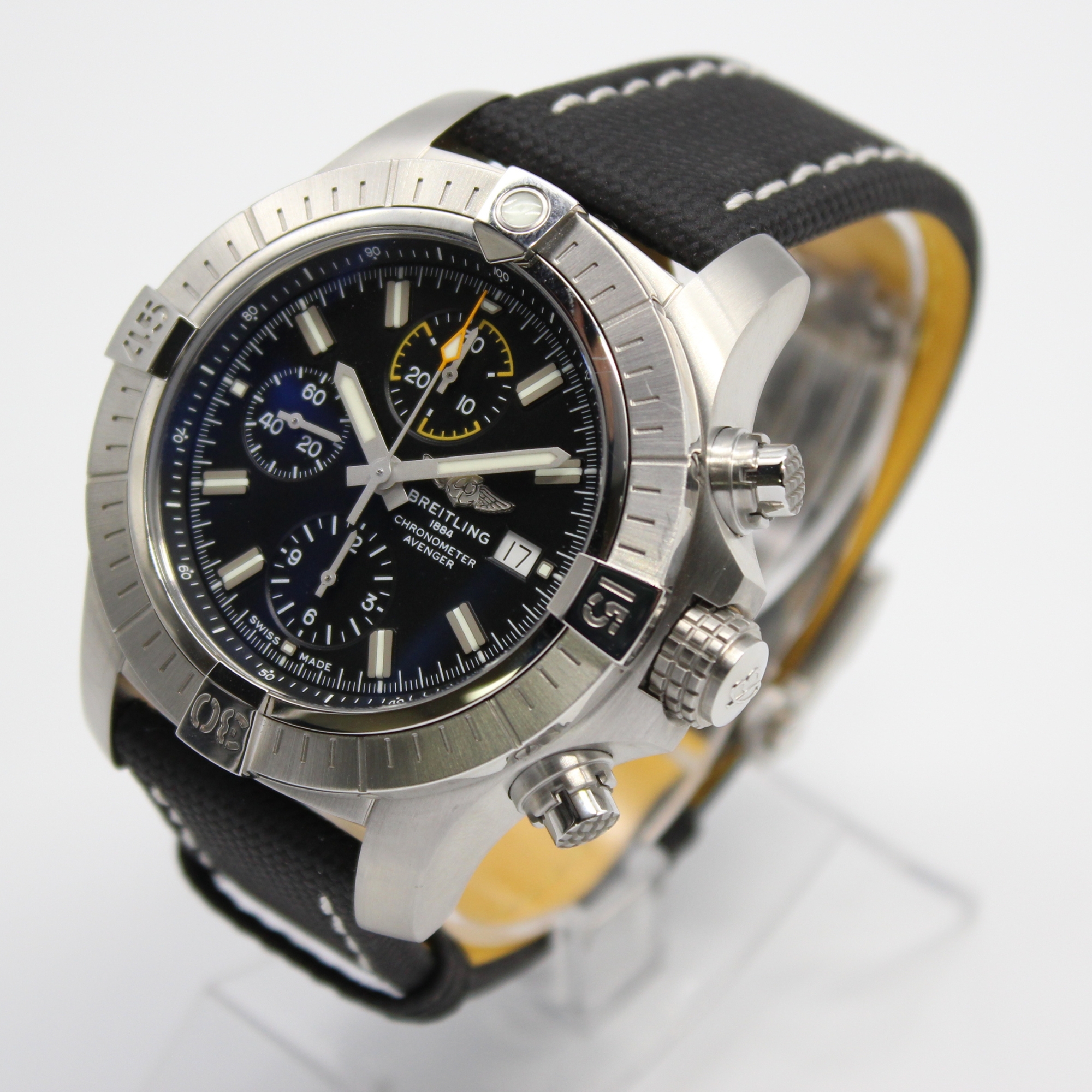 Breitling Avenger Chronograph Black Dial 45mm Stainless Steel A13317 - Image 2