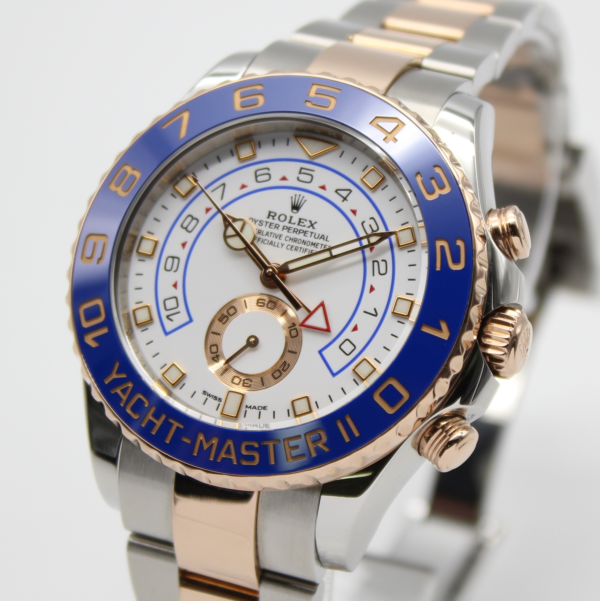 Rolex Yachtmaster II 44mm White Dial 18K Rose Gold/Stainless Steel 116681 - Image 2