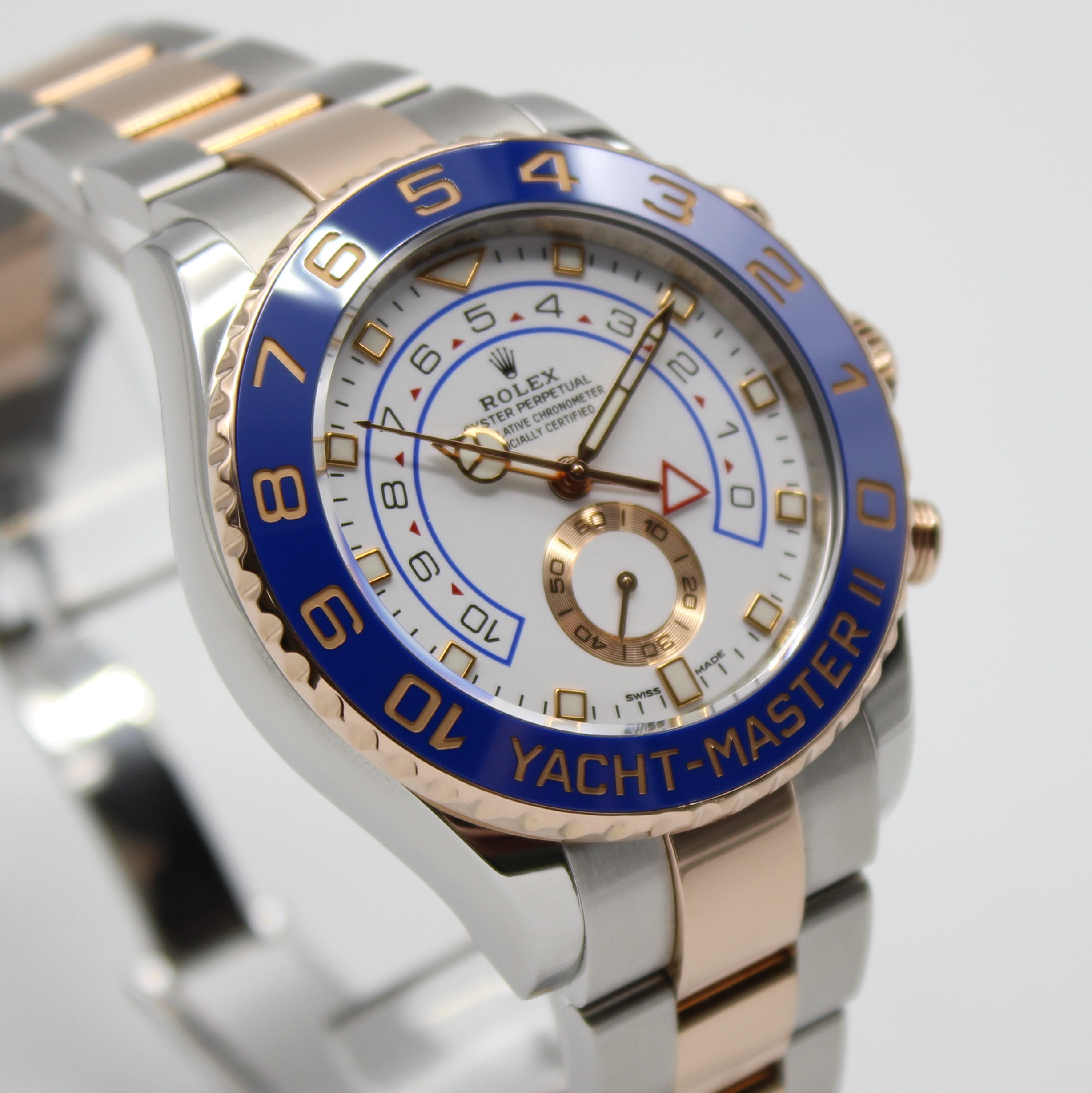 Rolex Yachtmaster II 44mm White Dial 18K Rose Gold/Stainless Steel 116681 - Image 3