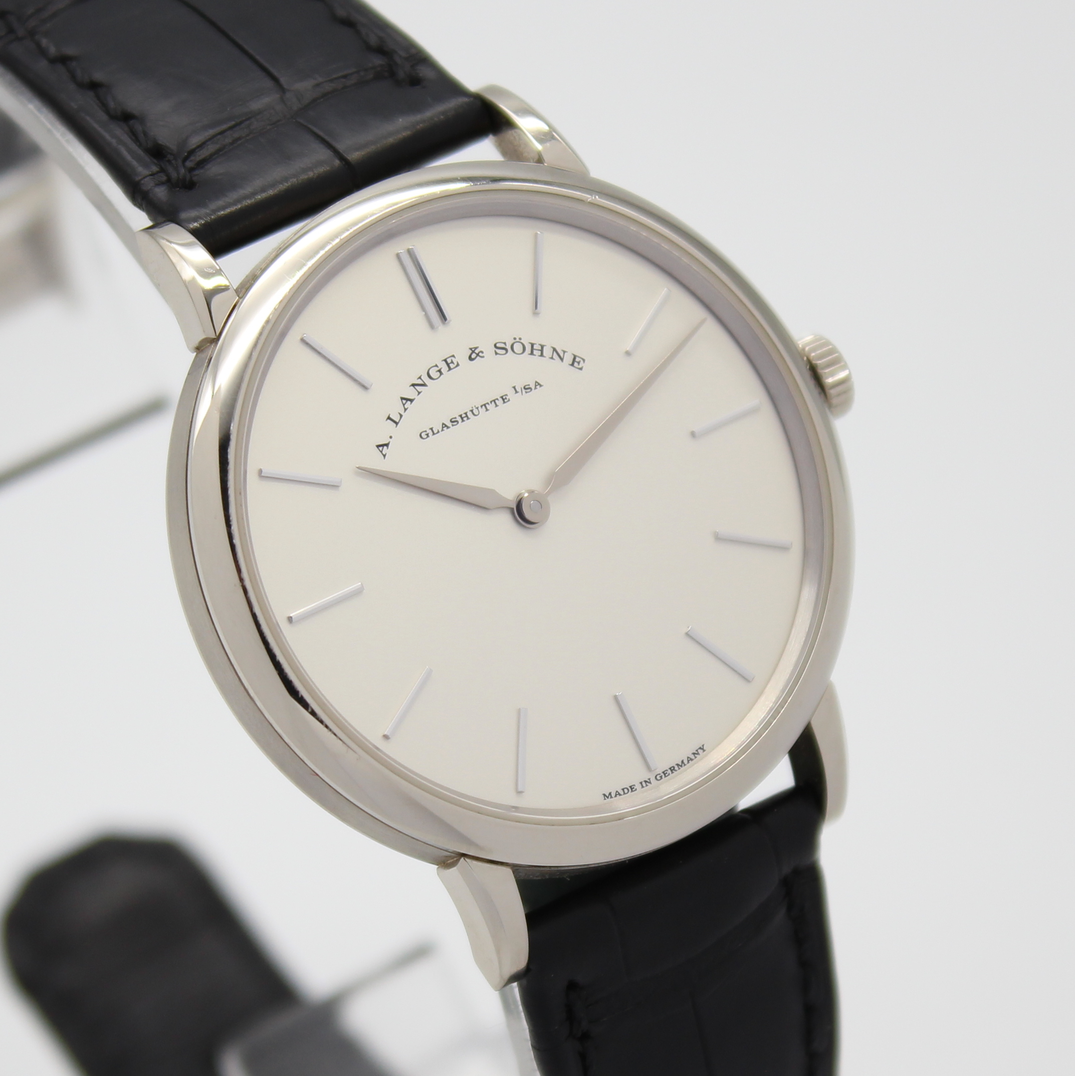 A. Lange & Söhne Saxonia 37mm Silver Dial 18k White Gold Leather Strap 201.207 - Image 3