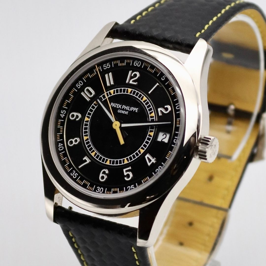 Patek Philippe Calatrava 40mm "Carbon" Black Dial 18k White Gold 6007G-001 - Image 2