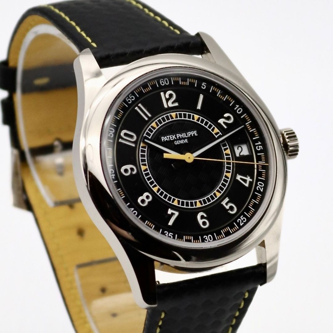 Patek Philippe Calatrava 40mm "Carbon" Black Dial 18k White Gold 6007G-001 - Image 3