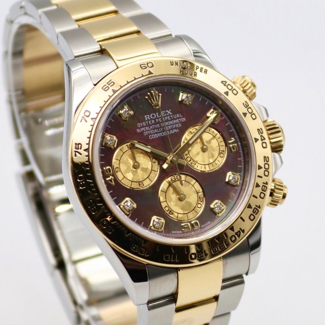 Rolex Daytona 40mm Tahitian Mother of Pearl Diamond Dial Two Tone 116503 - Image 3