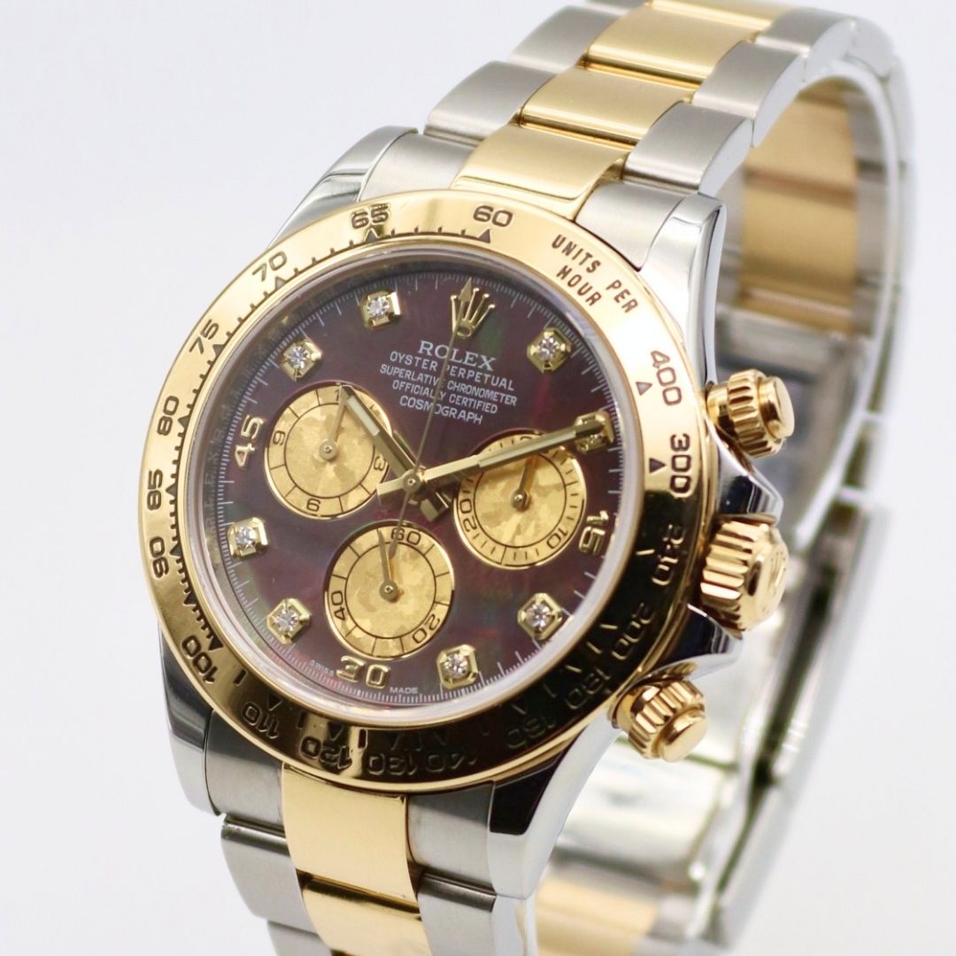 Rolex Daytona 40mm Tahitian Mother of Pearl Diamond Dial Two Tone 116503 - Image 2