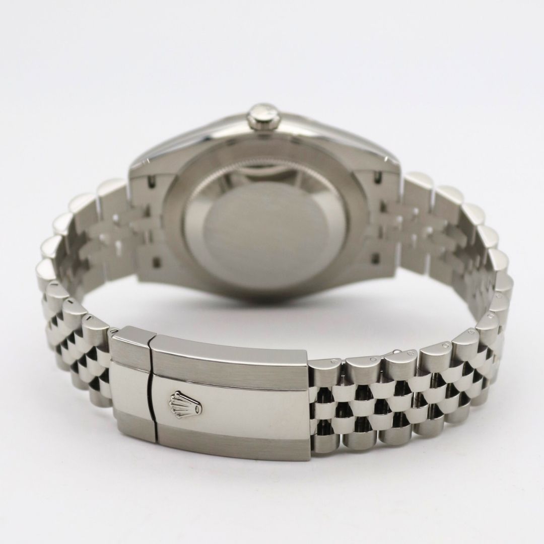 Rolex Datejust 41mm Blue Roman Dial Fluted Bezel Jubilee Bracelet Stainless Steel 126334 - Image 6