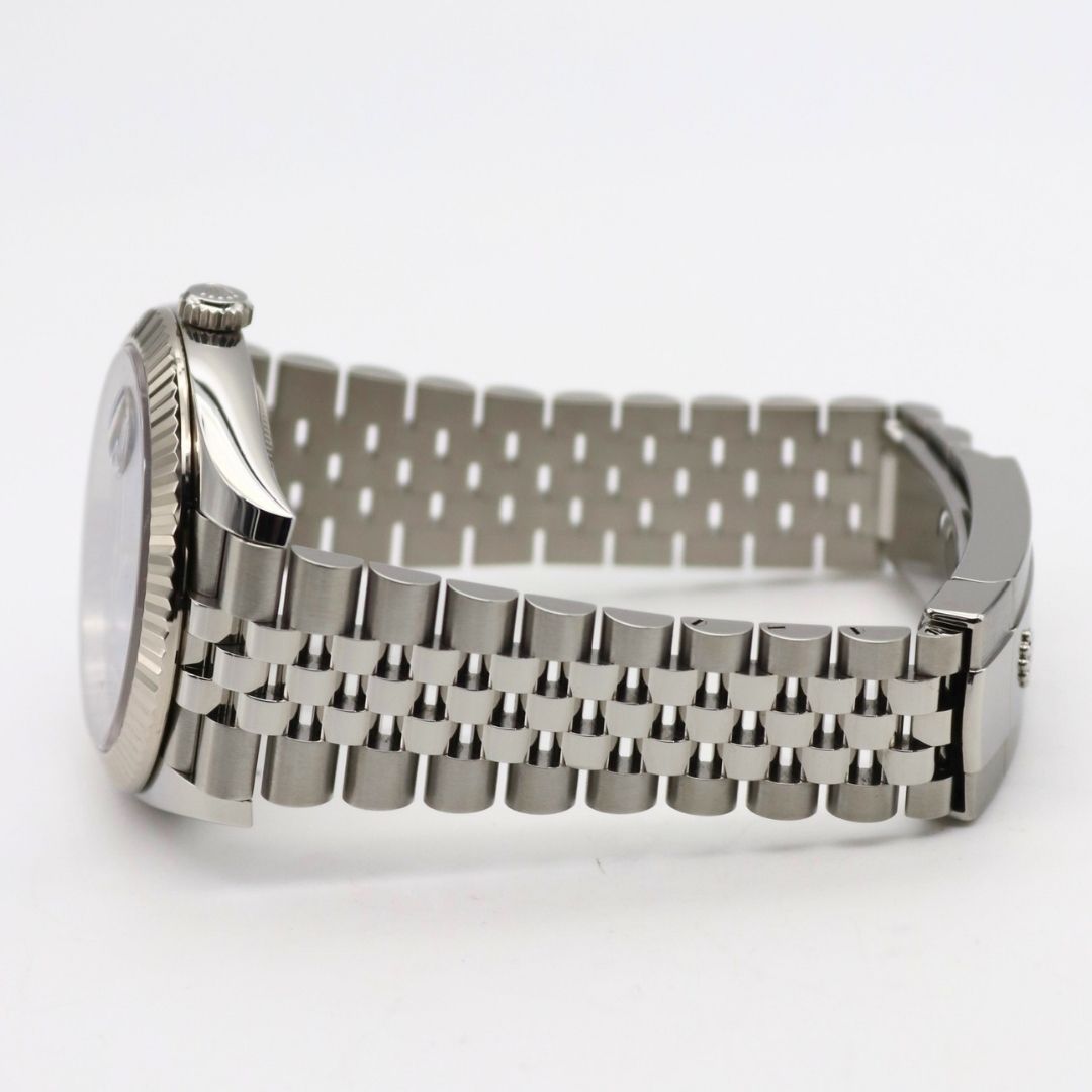 Rolex Datejust 41mm Blue Roman Dial Fluted Bezel Jubilee Bracelet Stainless Steel 126334 - Image 4