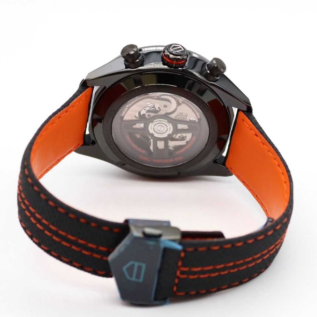 TAG Heuer Carrera Chronograph 'Porsche Orange Racing' 44mm DLC Stainless Steel CBN2A1M.FC6526 - Image 5